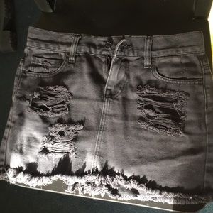 Brandy Melville black distressed skirt
